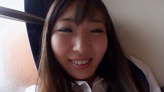 Beautiful and sexy Japanese schoolgirl in POV creampie fucking