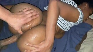 Fucked my girl from the back with my cum all over her ass