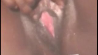 Gaping Black Hairy Pussy Squirts