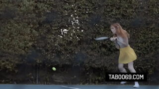 Sexy redhead teen Madi Collins fucked by tennis coach