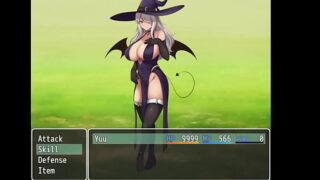 Sexy witch squeezes cum out